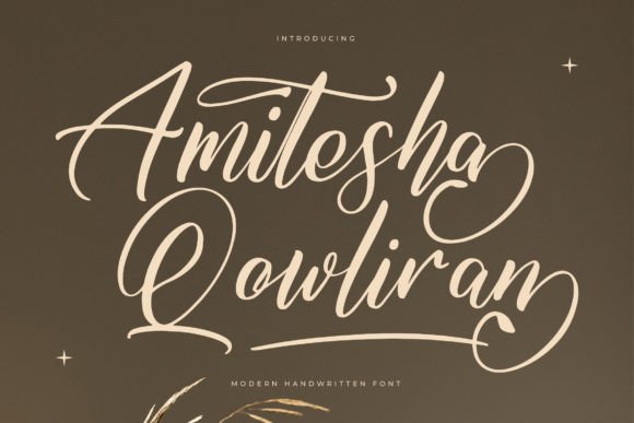 Amitesha Qowliran: The Elegant Script Font for Editors