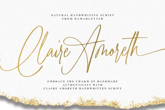Claire Amoreth: A Handwritten Script Font for Brands