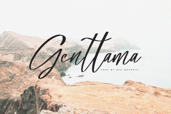 Genttama: A Graceful Script Font for Editorial Design