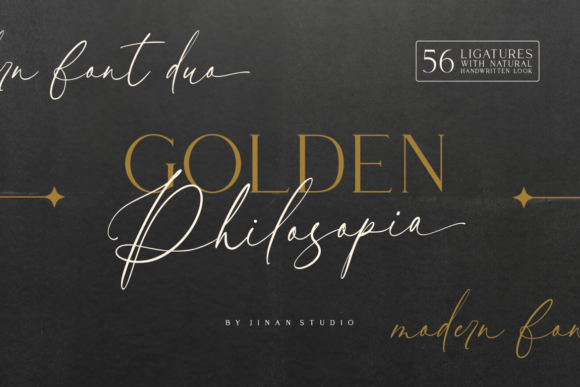 Golden Philosopia Duo: A Premium Script Typeface for Editors