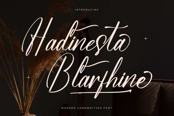 Hadinesta Blarfhine: A Script Handwritten Font for Elegant Design