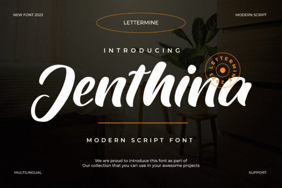 Jenthina: A Dazzling Script Font for Makers