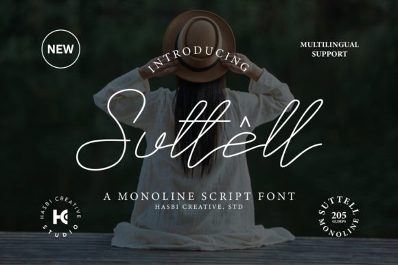 Suttell: The Elegant Monoline Script Font for Crafters